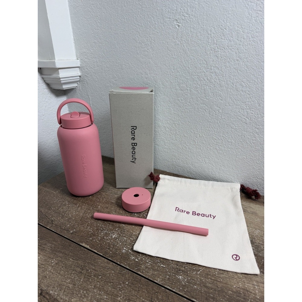 Limited Edition Rare Beauty X Bink Flip top Glass Waterbottle (Joy)